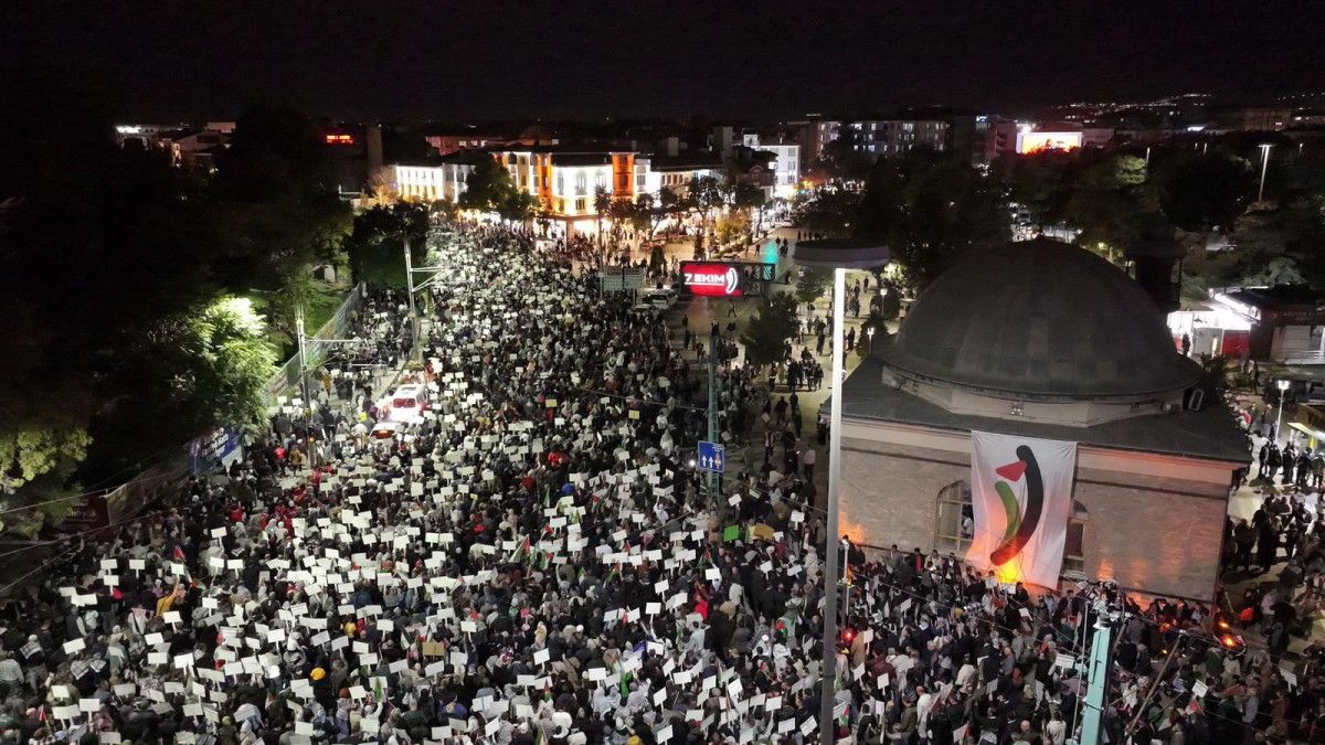 Konyalılar Gazze için sessiz eylem gerçekleştirdi