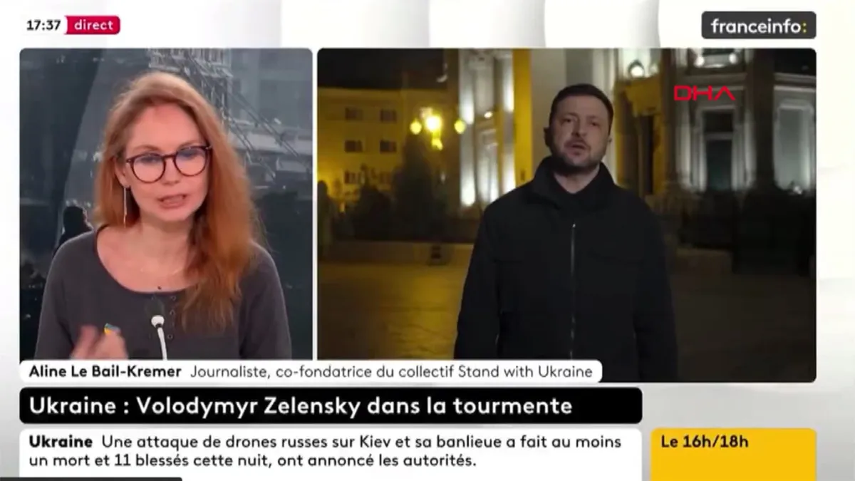 Zelensky ile canlı bağlantı sırasında Fransız kanalında bomba alarmı verildi
